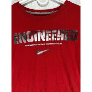 Nike Engineered Athletes Graphic Tee T-shirt - Red - Men’s Size XL- hole in back